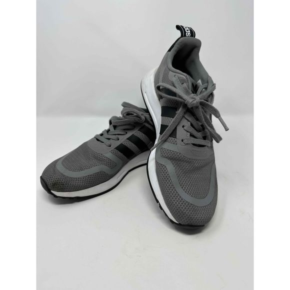 Adidas Mens Gray Lace-Up Sneakers Size 8 - Picture 2 of 6